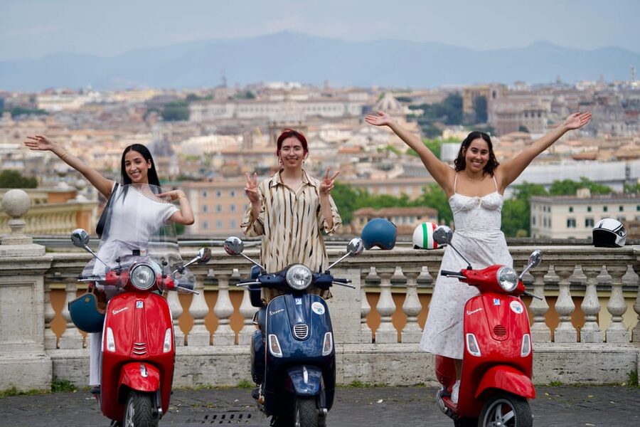Authentic Rome Vespa Tour /See the Eternal City Like a Local - The coffee moment at a top viewpoint: a simple ending that hits