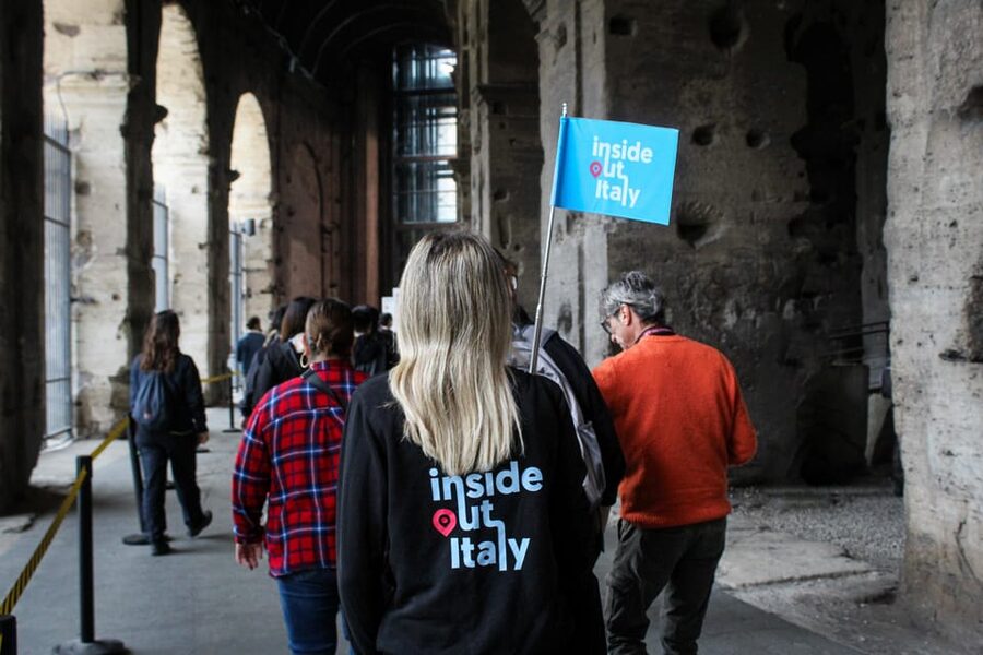 Colosseum Entry with digital audioguide and arena option - Meeting Point: Arch of Constantine, Blue Flag, Then Headphones On