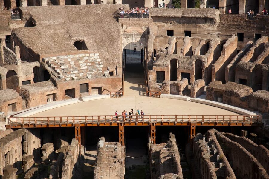 Colosseum with Arena Floor, Palatine Hill & Forum Tour - The Colosseum route: arena access, then the second tier