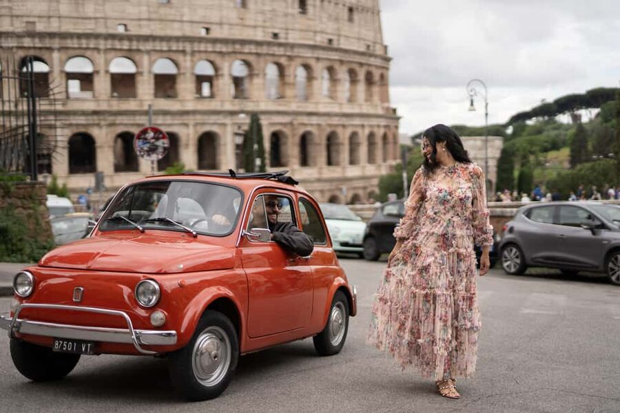 La Dolce Vita: Cruising Rome in a Classic Fiat 500 - Colosseum first stop: photos, orientation, and a calmer start