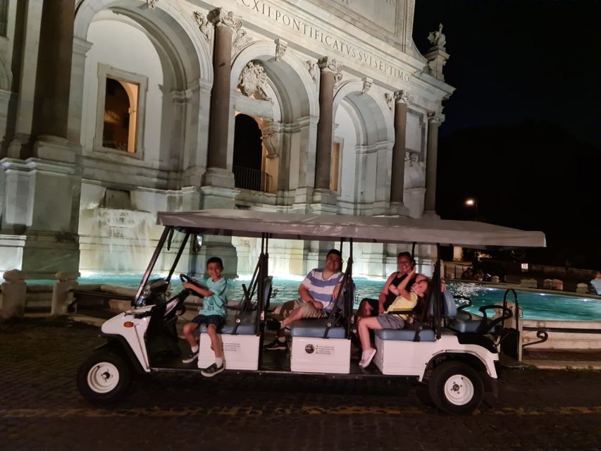 Rome: 2-Hour Golf Cart Sightseeing Tour at Night - Key things to know before you ride
