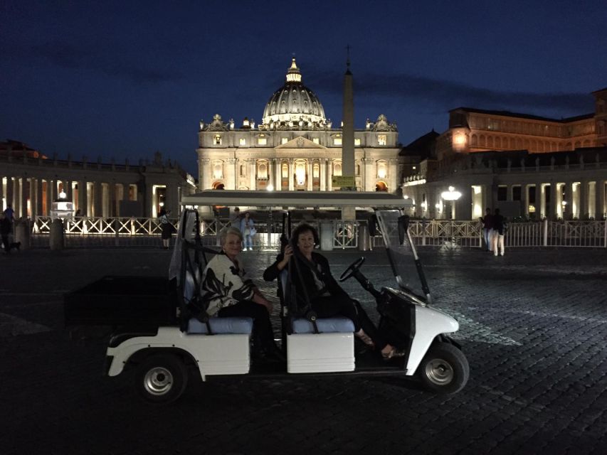 Rome: 2-Hour Golf Cart Sightseeing Tour at Night - Pickup in Downtown Rome and the First Look at the Night Streets