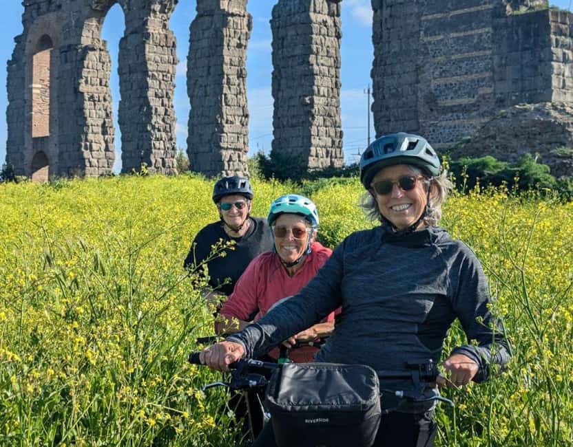 Rome: Appian Way, Aqueducts, & Catacombs E-Bike Guided Tour - E-bikes, helmets, and the real value of what is included