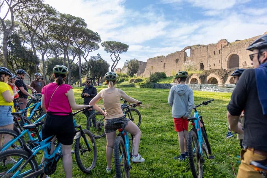 Rome:Appian Way E-bike Tour with Catacombs, Aqueducts & Food - Parco degli Acquedotti aqueducts: where the ruins feel like engineering