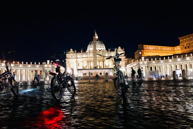 Rome by Night - Ebike Small Group Tour - Food and Wine (Option) - Rolling into Vatican City and St. Peter’s Square