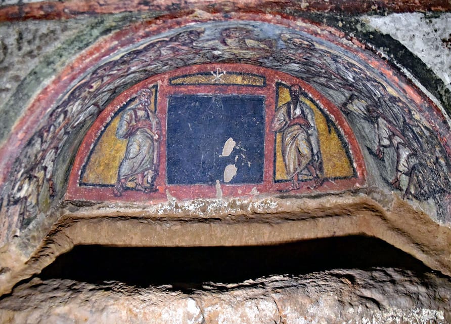 Rome: Catacombs Express ENGLISH Guided Tour - SKIP THE LINE - The oldest frescoes in the world: Saint Peter, Saint Paul, and the Last Supper