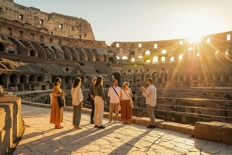 Rome: Colosseum Arena Twilight Tour & Imperial Forum Visit - The Sunset Moment on the Arena Floor