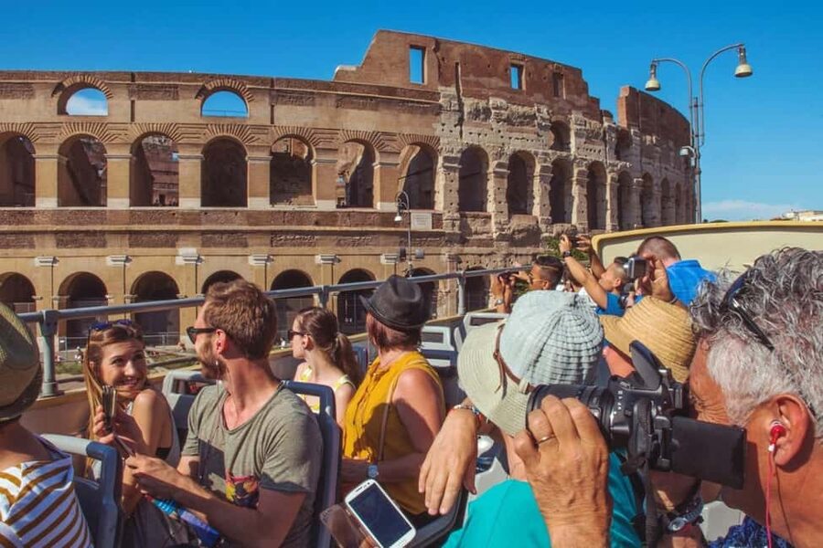 Rome: Colosseum, Roman Forum, Palatine Hill & Hop-on Hop-off - A one-day Rome power combo, built for timed ancient sites plus bus freedom