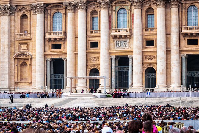 Rome: Escorted Papal Audience Experience with Entry Ticket - St Peter’s Square walk: the Bernini colonnades and the Pope’s route feeling real