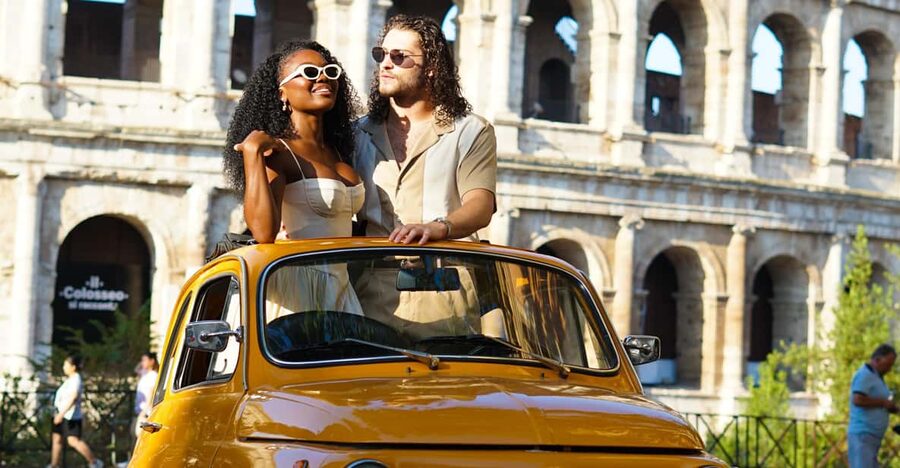 Rome Fiat 500 Tour with Professional Photoshoot - Colosseum photo stop, fast and well-timed