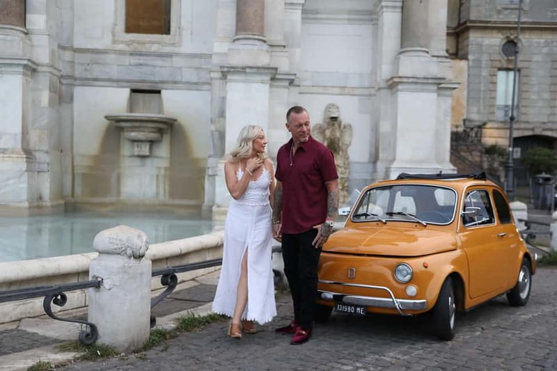 Rome: Fiat 500 Vintage City and Photo Tour - Fontana Acqua Paula Stop: A Scenic Pause With Photo Focus