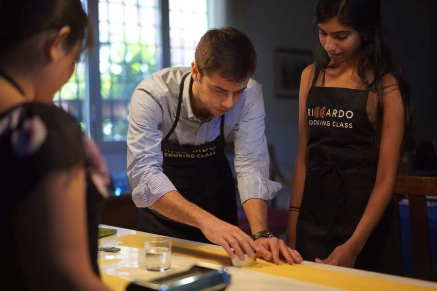 Rome: Fresh Pasta-Making Class with Italian Chef and Wine - Hands-on pasta-making: long pastas and stuffed shapes