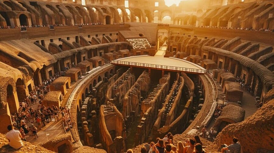Rome: Golden Hour Expereince at the Colosseum with a Guide - Second level access: Ionic columns and the aristocracy view