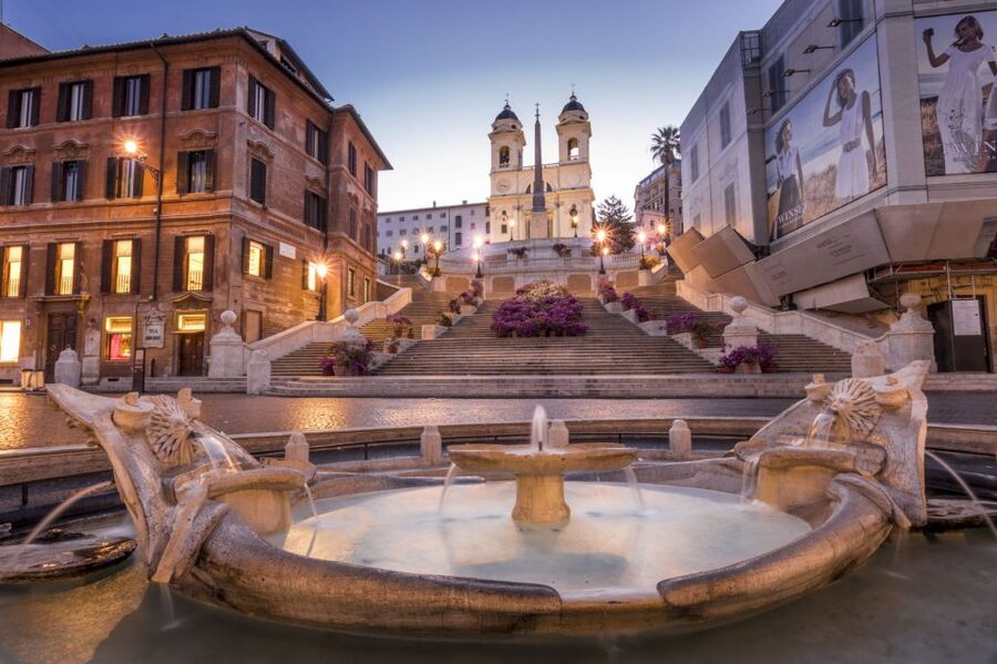 Rome: Guided City Center Evening Sightseeing Walking Tour - Spanish Steps and Barcaccia Fountain, where the stories start to glow