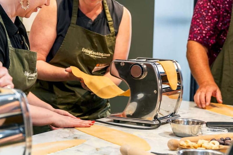 Rome: Hands-On Pasta & Tiramisu Class with Unlimited Wine - Rolling Fettuccine-Style Pasta Dough From Scratch