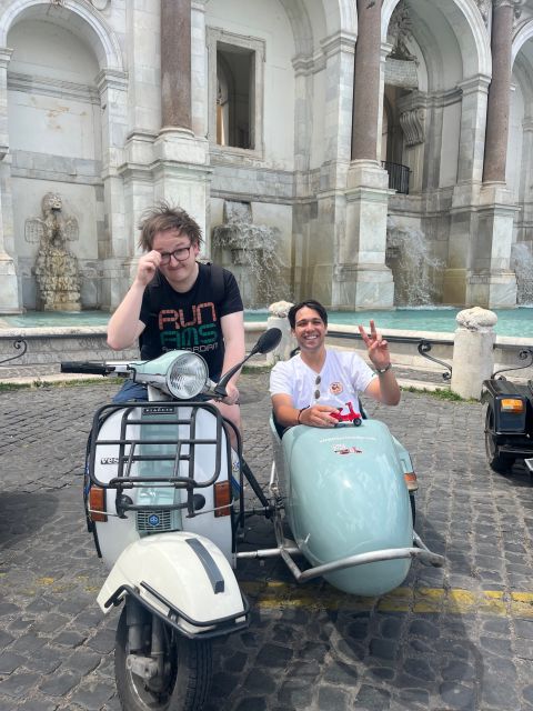 Rome: Highlights Vespa Sidecar Tour with Coffee and Gelato - Baths of Caracalla and the Pyramid of Cestius: Less-Expected Stops