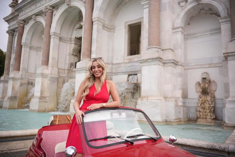 Rome in a Fiat Jolly: Exclusive Vintage Ride & Photo Tour - Fontana dell’Acqua Paola: Photo Stop, Drink Break, and Sunset Timing