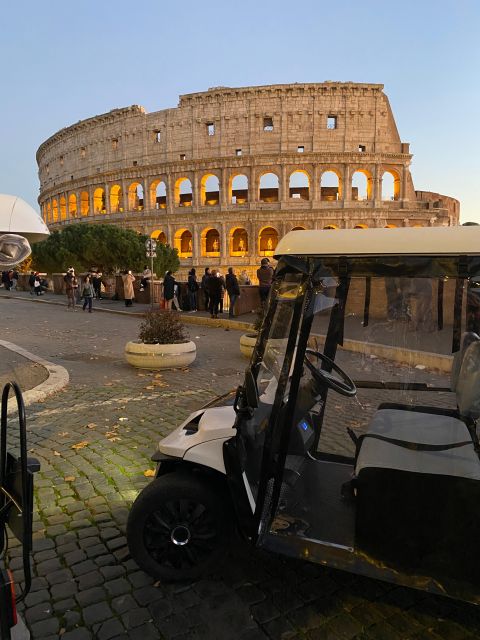Rome: Night Tour by Golf Cart with Italian Dinner and Gelato - Three Hours of Night Sights: From Colosseum Views to Piazza Navona