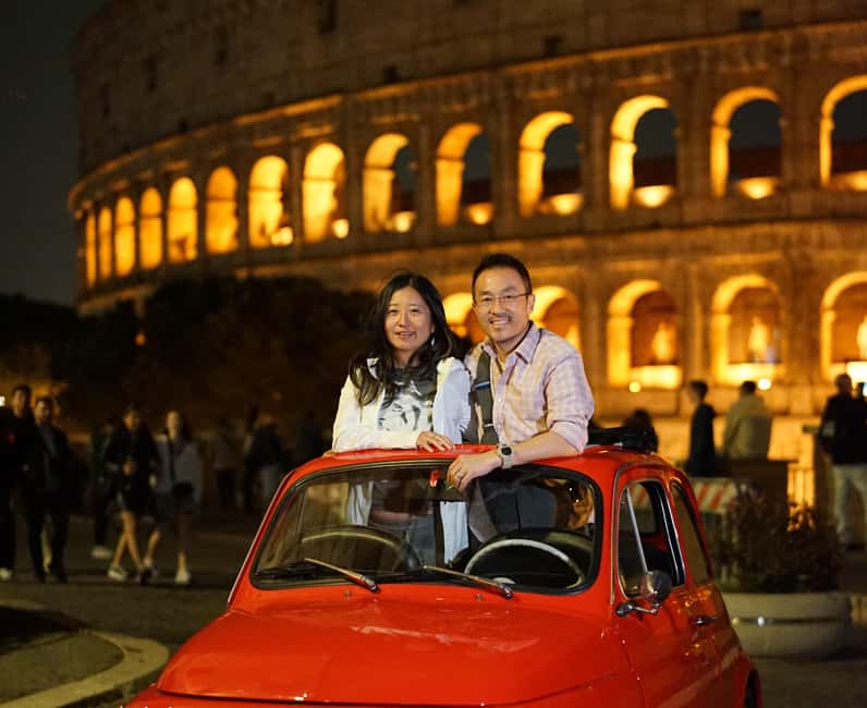 Rome: Night Tour in a Vintage Fiat 500 with Aperol Spritz - Key highlights you will feel right away