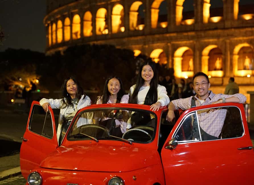 Rome: Night Tour in a Vintage Fiat 500 with Aperol Spritz - A Vintage Fiat 500 Night Ride Through Rome
