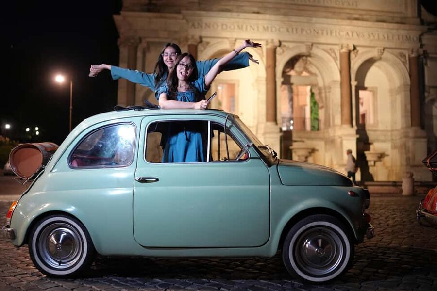 Rome: Night Tour in a Vintage Fiat 500 with Aperol Spritz - Giardino degli Aranci: A Rome View Stop That Feels Like a Break