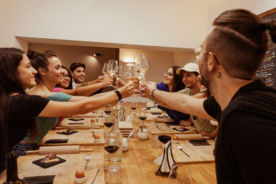 Rome: Pasta Making with Wine Tasting and Dinner in Frascati - The old wine cellar and wine cave tour: tasting with context