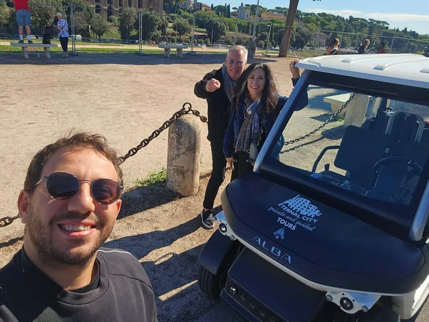 Rome: Private Golf Cart Tour with Artisanal Gelato - Pickup in central Rome, then you steer the day with your guide