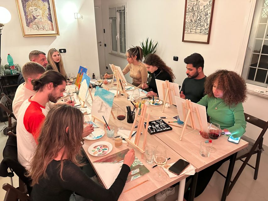 Rome: Small-Group Art Class with Wine - Painting in a 17th-century palazzo studio, where the night starts