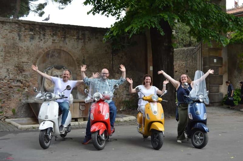 Rome: Vespa scooter tour "When in Rome" - Meeting at Snack Bar Venezia and gearing up