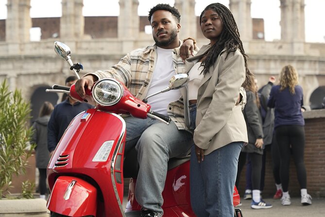 Rome Vespa Tour with Professional Photoshoot - Piazza Venezia Pass By, Big Squares Feel Even Bigger From Motion