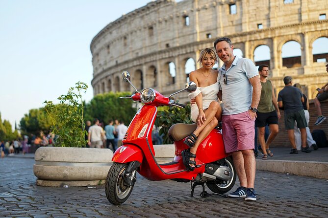 Rome Vespa Tour with Professional Photoshoot - Meeting In Front Of Cafe Roma And Getting Ready To Ride